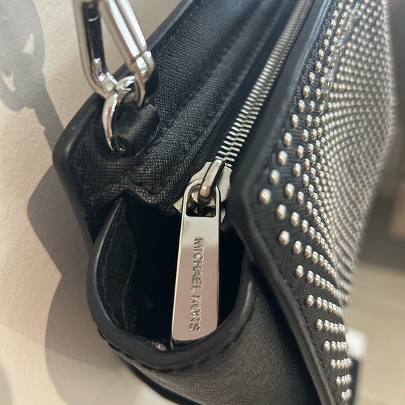 Michael Kors Black Crossbody Bag with Silver Studs - Picture 4 of 15
